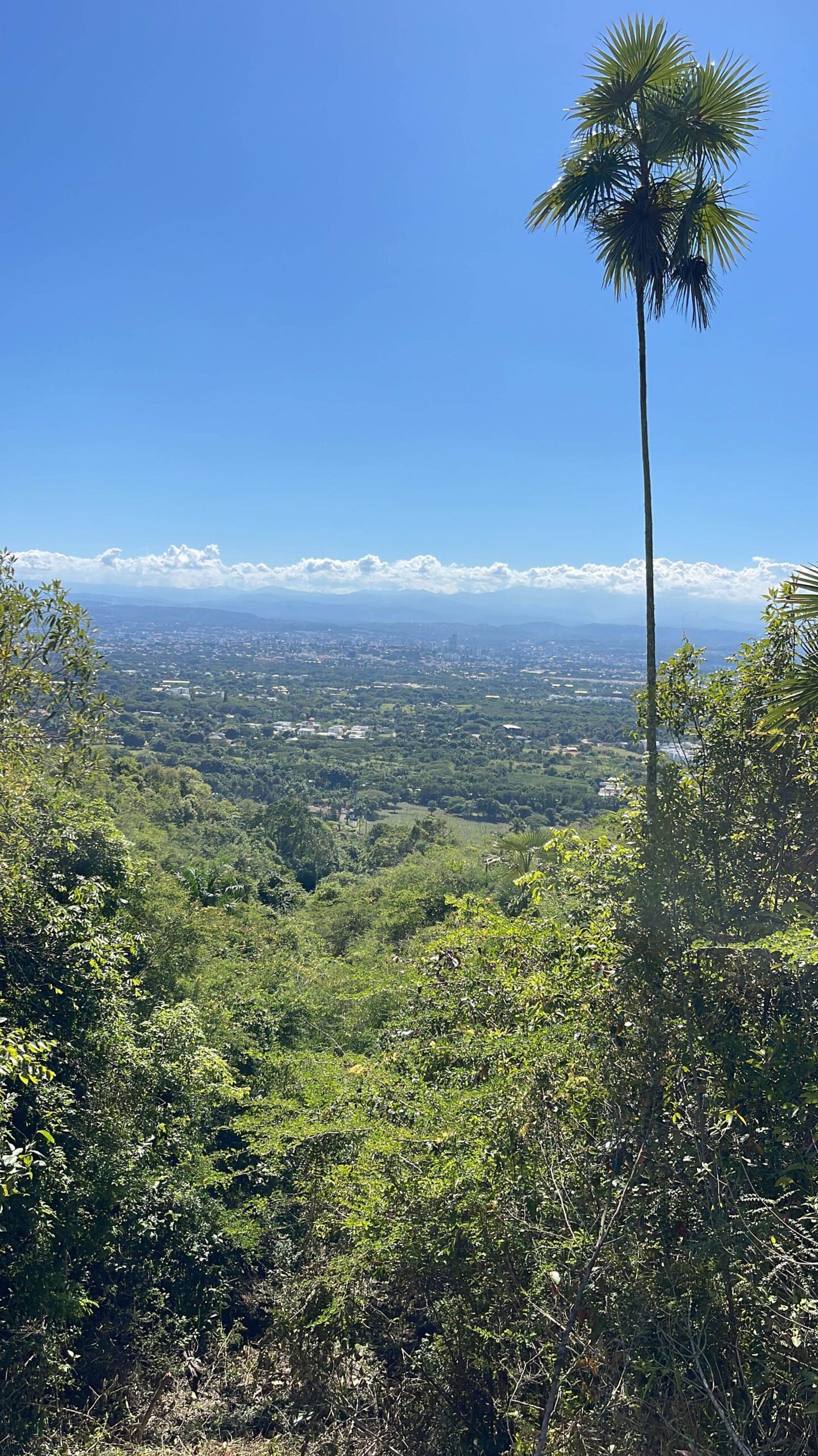 Vista panorámica desde comunidad residencial en lo alto, Santiago República Dominicana