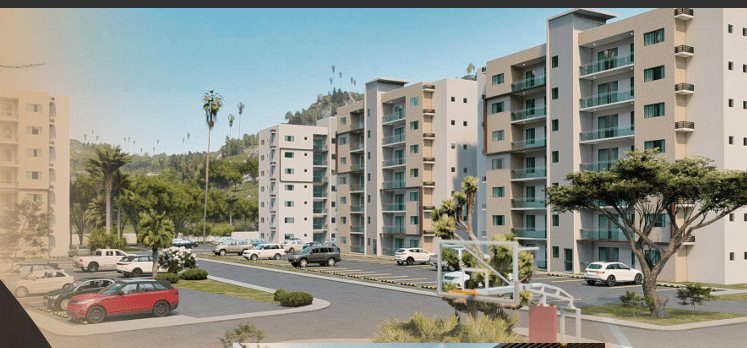 Conjunto apartamentos La Matilde con áreas verdes Santiago