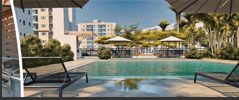 Piscina La Matilde Residencial vista panorámica Santiago
