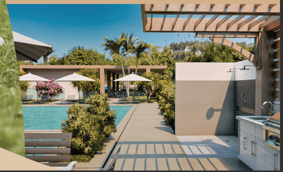 Piscina y área social La Matilde Residencial Santiago RD